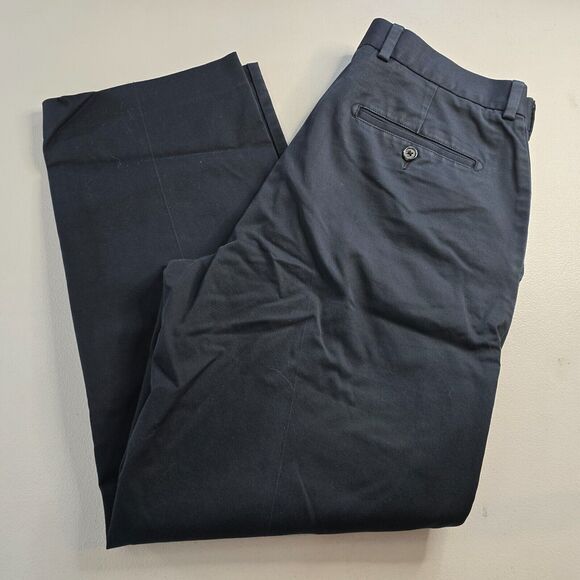 Nordstrom Chino Pants Men's 34 x 34 *** Dk Blue Straight Smartcare Wrinkle Free - Picture 10 of 16
